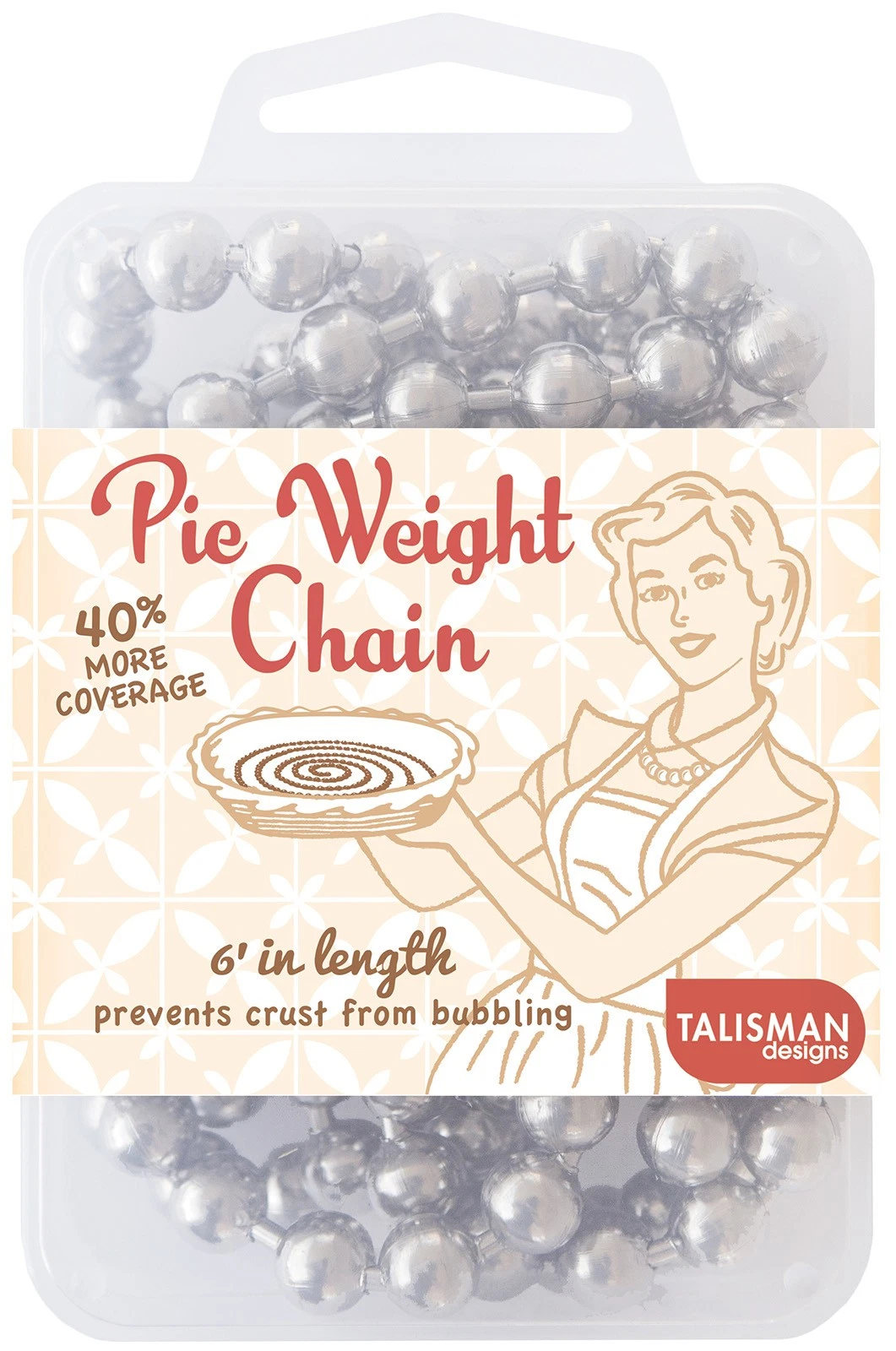 Talisman Designs Stainless Steel Pie Weight Chain, 6 Feet