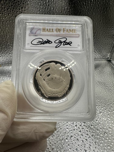 2014 Baseball Hall of Fame Silver $1 And 50C Pete Rose Autos PR69DCAM - Picture 5 of 6
