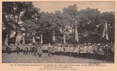 20. Federal shooting Schönholz near Berlin - 1902 - historical photo ~ 18x11cm