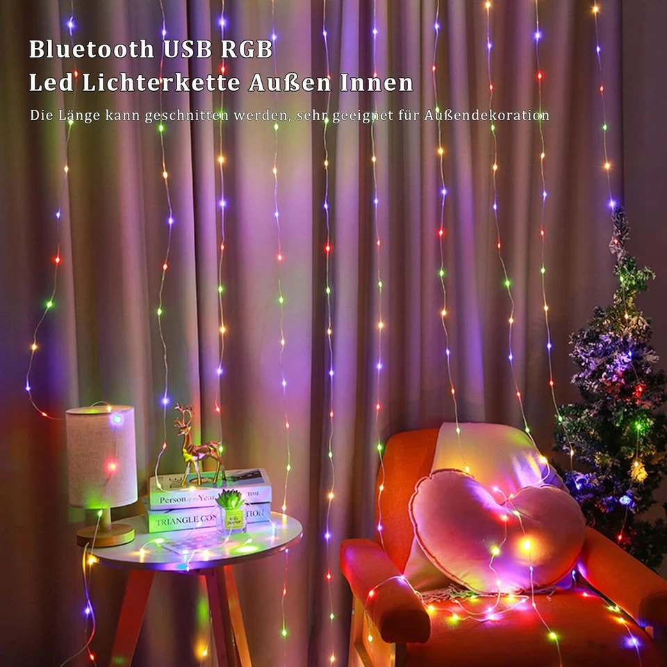 LED Lichterkette Lichtschlauch Bluetooth APP Musik Controller Lichterschlauch DE - Bild 2 von 4