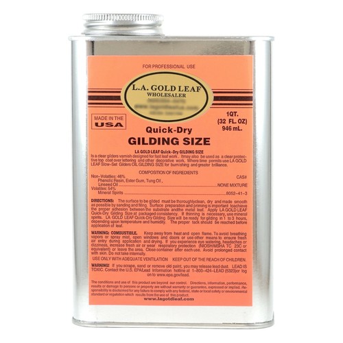 L.A. GOLD LEAF - Quick-Dry Gilding Size/ Oil Base -Bulk Sale ! - Picture 5 of 6