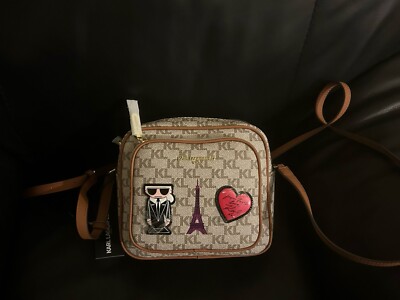 Karl Lagerfeld Paris Signature Patches Crossbody Camera Bag