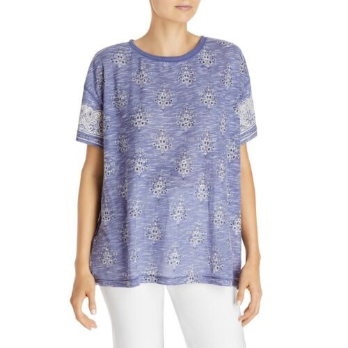 T-Shirt Free People Maybelle marineblau mittlere Größe neu mit Etikett NIE GETRAGEN - Bild 1 von 8