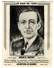 1943 GEORGE K. WHITNEY SR~SAN FRANCISCO PLAYLAND,CLIFF HOUSE,SUTRO BATHS TRIBUTE