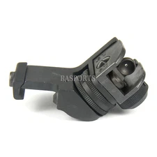 45-Degree Offset Iron Rear Sight Compatible with Picatinny/Weaver Rails