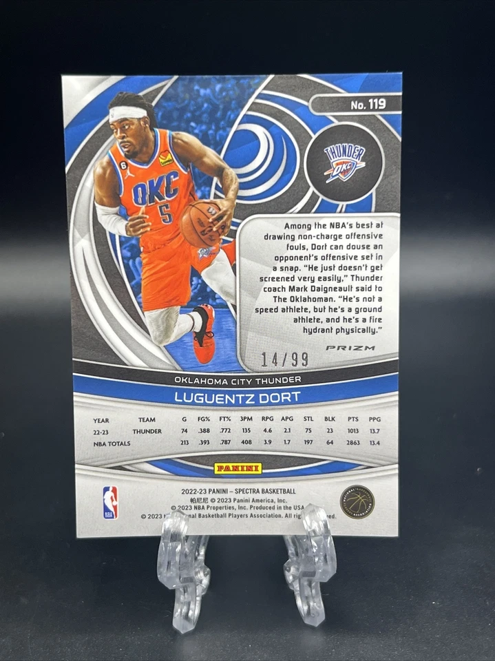 2022-23 Panini Spectra Interstellar Prizm #119 Luguentz Dort 14/99 - Image 2 of 2