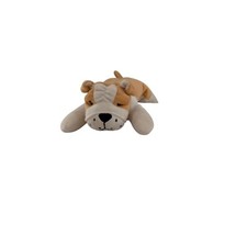 Curto Toy Brown  White Bulldog Plush Dog Stuffed Animal 8" Pellets Puppy