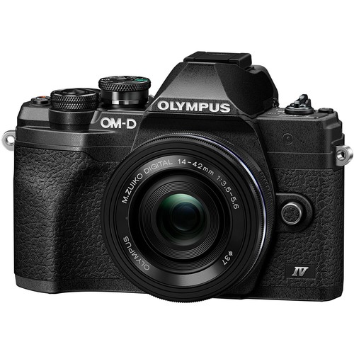 Olympus OM-D E-M10 Mark IV Mirrorless Camera w/14-42mm EZ Lens (Black)