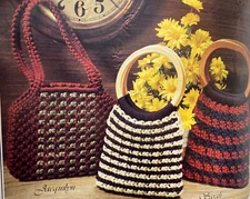 Macramé Purse Pattern Book 1978 Macramé Liz Miller 20 Projects VTG