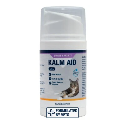 NUTRISCIENCE KalmAid Cat Gel - Reduce Nervousness - Separation Anxiety - Stress & Vet Visits