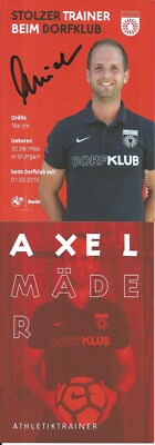 Axel Mäder / Sonnenhof Großaspach / 2018-2019 / Autogrammkarte