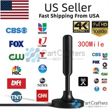 1080P 4K Long Range 300 Miles Upgraded TV Antenna Digital HD Antenna Indoor HDTV