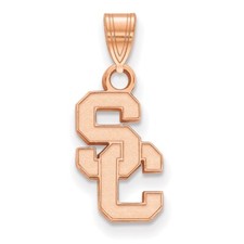 14k Rose Gold LogoArt University of Southern California Small Pendant