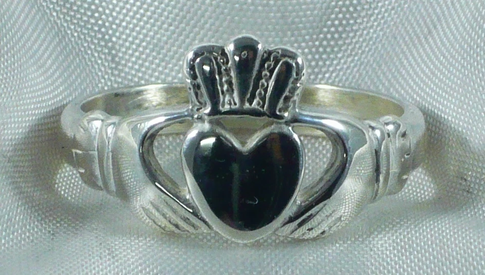 ANELLO CLADDAGH ARGENTO 925 STERLING SILVER CLADDAGH RING MID