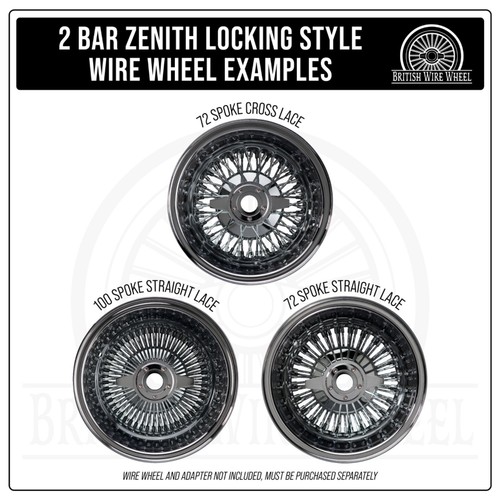 Zenith Gold & Chrome Wire Wheel Chips with Knockoff Spinner Caps, Set of 4 - Picture 56 of 117