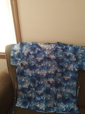 Womens Scrubstar Snowflake Scrub Top