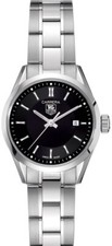 WV1414.BA0793 Tag Heuer CARRERA Ladies Swiss Quartz Black Dial Watch & Box