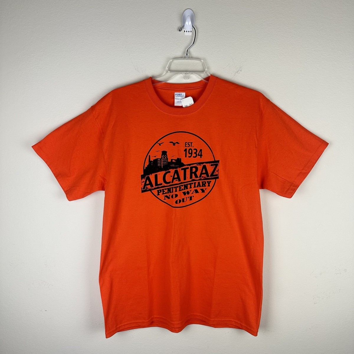 NWT Alcatraz Penitentiary 1934 No Way Out Orange Hi Vis T Shirt