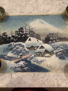 Vintage Japanese Painting On Silk