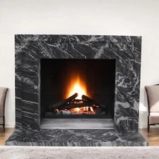 BESPOKE TIGER MARBLE FIREPLACE MANTEL - TF529