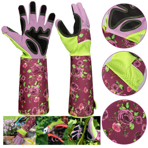 Thorn Proof Garden Gauntlet Long Gloves Digging Planting Pruning Tool Lawn Cares - Picture 1 of 10