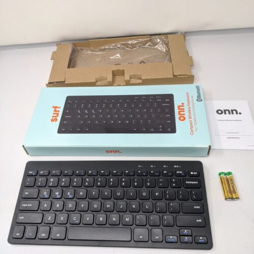 SURF ONN COMPACT WIRELESS Bluetooth KEYBOARD for Tablets Black TAAKYB100042338 - Picture 3 of 9
