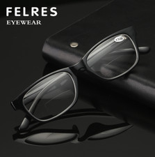 2 Pairs TR90 Bifocal Anti Blue Light Reading Glasses For Men Classic Glasses New