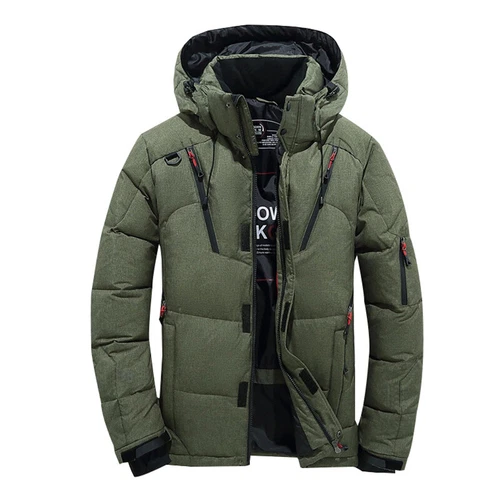 Herren Winter Warm Ente Daunenjacke Ski Schnee Dick Kapuze Puffer Mantel Parka - Bild 10 von 14