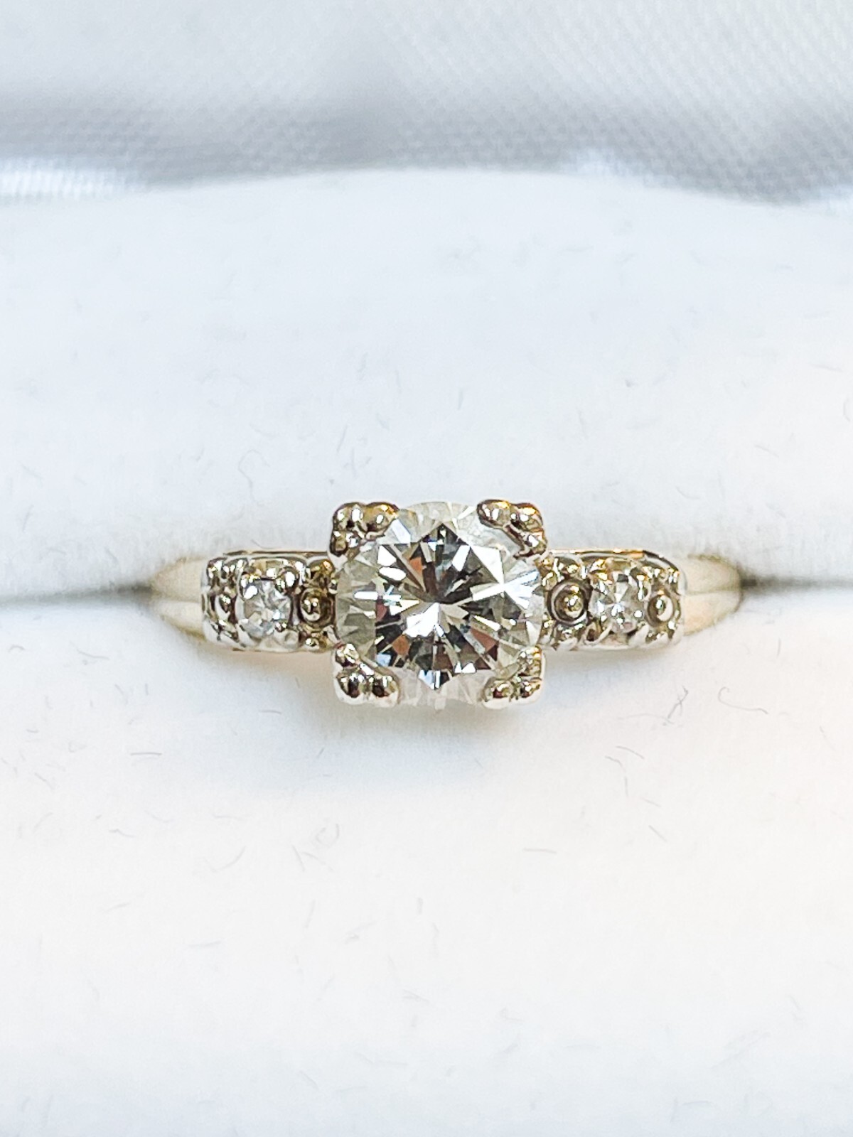Retro Setting Transitional Diamond Ring - image 1
