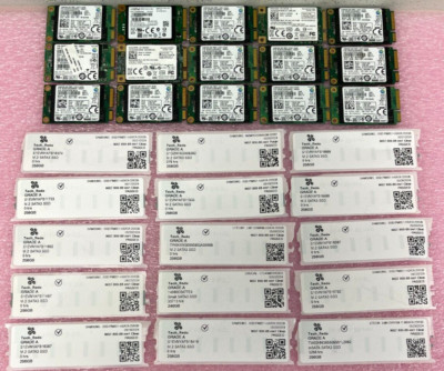 Lot of (15) 240GB 256GB mSATA Solid State Hard Drives - Mixed Brands - WIPED