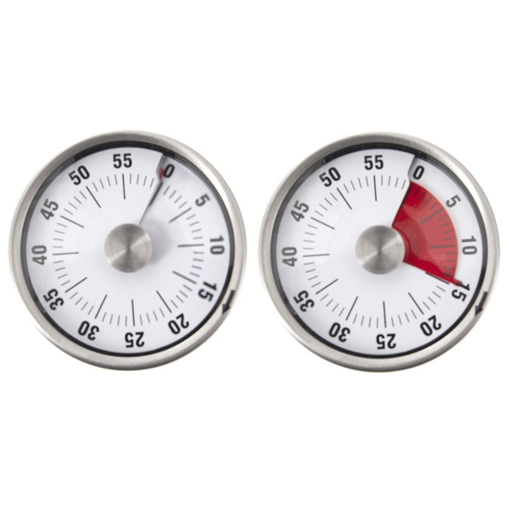 GEFU Timer RETRO – Mechanischer Küchentimer Bis 60 Min, Mit Magnet, Im 60er-Jahre Design