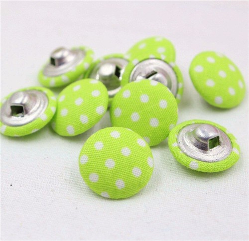 Dotted Covered Cloth Buttons DIY Garment Decor Clothing Craft Accessories 100Pcs - Picture 10 of 14
