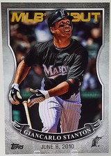 2016 TOPPS MLB DEBUT GIANCARLO STANTON 5X7 JUMBO ART CARD #/99 MARLINS