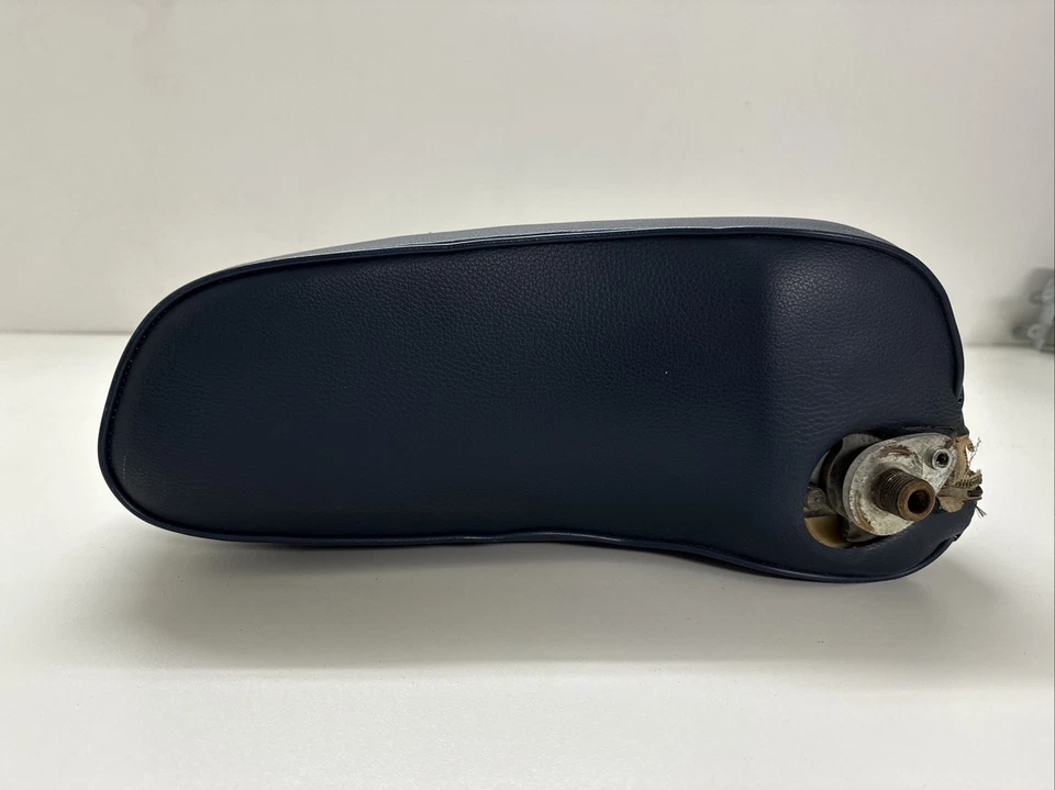 1975 Mercedes W116 280S Front Left Driver Seat Arm Rest Armrest Blue  OEM - Image 3 of 4