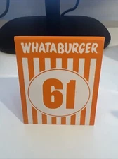 Whataburger Table Tent Number 61