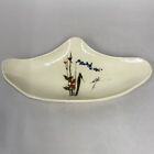 New ListingBarbara Baatz Trinket Dish Hand Crafted Ceramic Curved Stylized Floral Signed