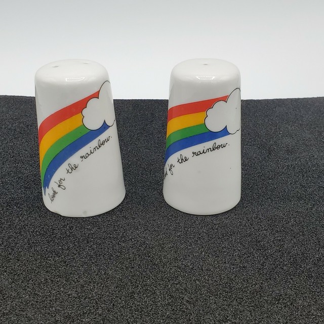 Vintage Look For The Rainbow Ceramic Salt And Pepper Shakers Gay Pride