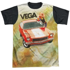 Chevrolet Vega Watercolor Adult Halloween Costume T Shirt (Black Back), S-3XL