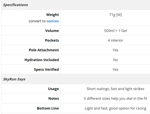 ULTIMATE DIRECTION trail run belt pole carry stretch mesh phone pocket naked SM - Picture 2 of 17