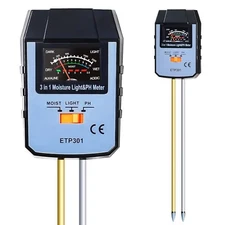 4 in 1 PH Tester Soil Water Moisture Light Test Meter for Garden Plant Seeding