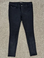 304 Express Stella Legging Women's Small Black Shiny Jeggings Ankle Zipper