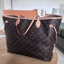 Louis Vuitton Neverfull GM Monogram Canvas Erneuertes Leder