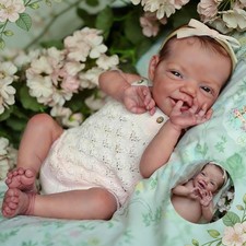 Anano Reborn Baby Dolls Silicone Full Body-20 in Realistic 20 inches, White
