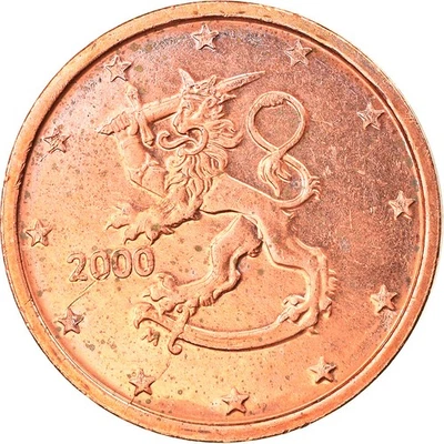 Finlande, 2 Euro Cent, 2000, Vantaa, SPL, Copper Plated Steel, KM:99 - Photo 1/2