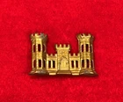 RARE CIVIL WAR ARMY CORPS OF ENGINEERS HAT CAP INSIGNIA - WITH ATTACHMENT LOOPS
