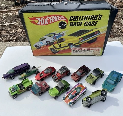 Vintage Hot Wheels Redlines 9 Car Lot With Case Plus 82 BW, Topper Monster,