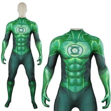 The Green Lantern Cosplay Jumpsuit Superhero Bodysuit Outfit Costume Halloween