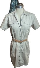 Liz Claiborne Vintage Dress | 100% Cotton Khaki Size Small