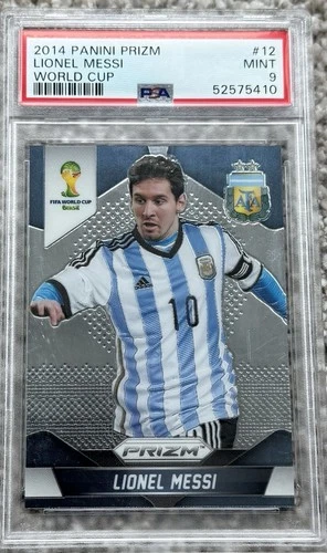 2014 Panini Prizm FIFA World Cup Brazil Lionel Messi #12 Argentina PSA 9