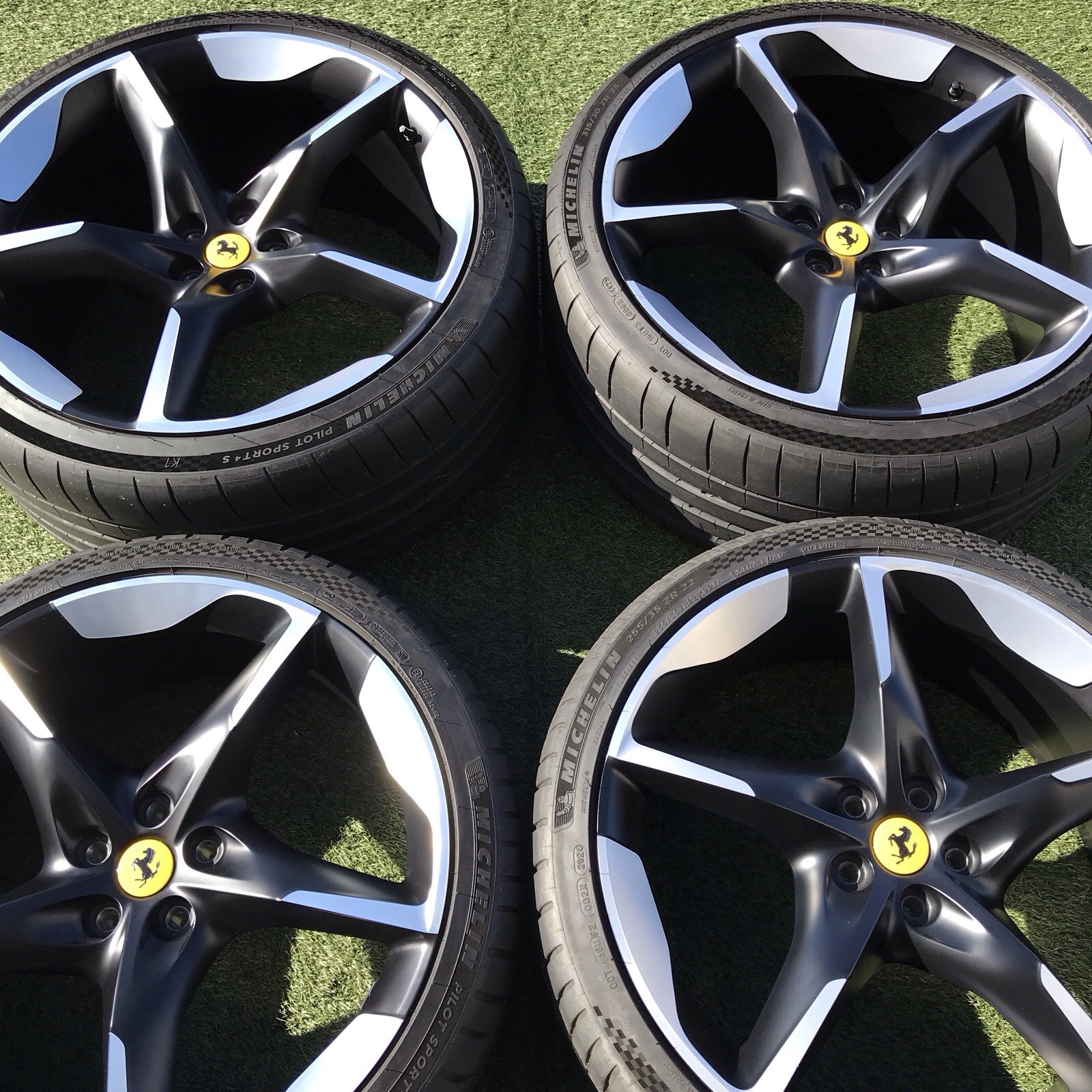 22 23 FERRARI PUROSANGUE RIMS TIRES TPMS OEM GENUINE STOCK SET 4 983058